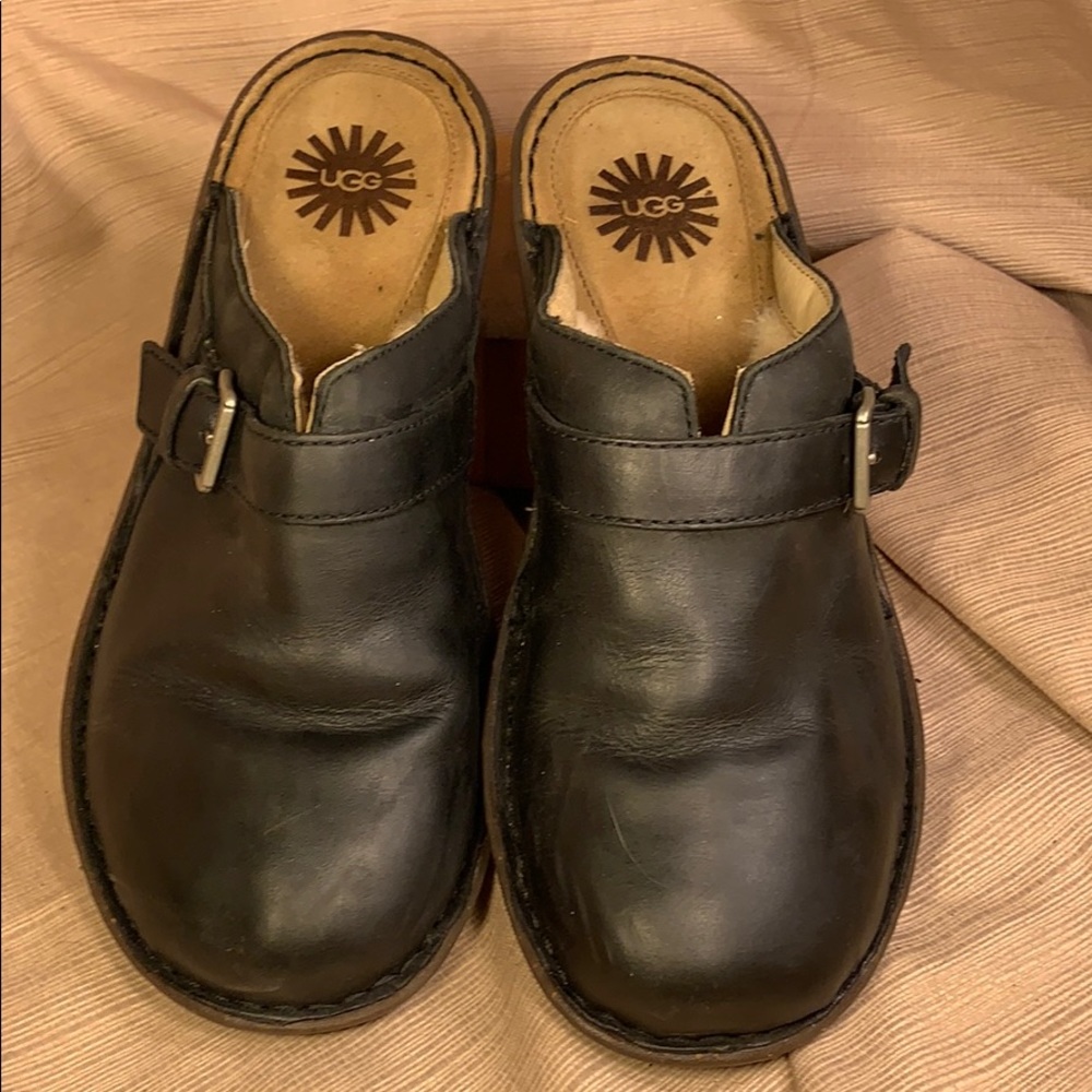 UGG leather mules sz8/39 GUC! Comfort support